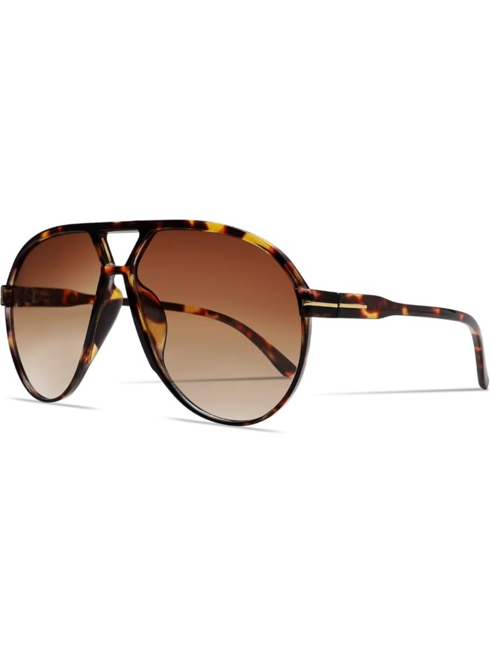 Retro Oversized Aviator Sunglasses for Women & Men - Vintage 70s Trendy Shades